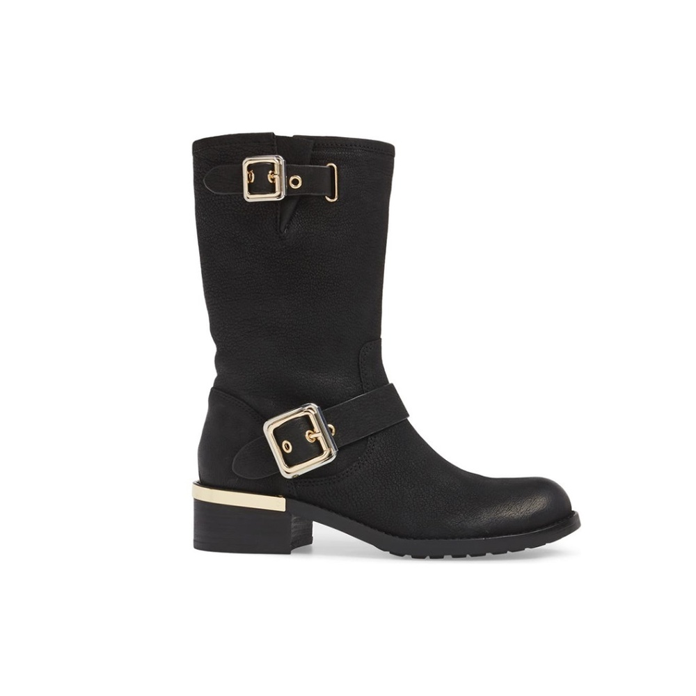 Vince Camuto Windy Moto Boots Black 6.5M
